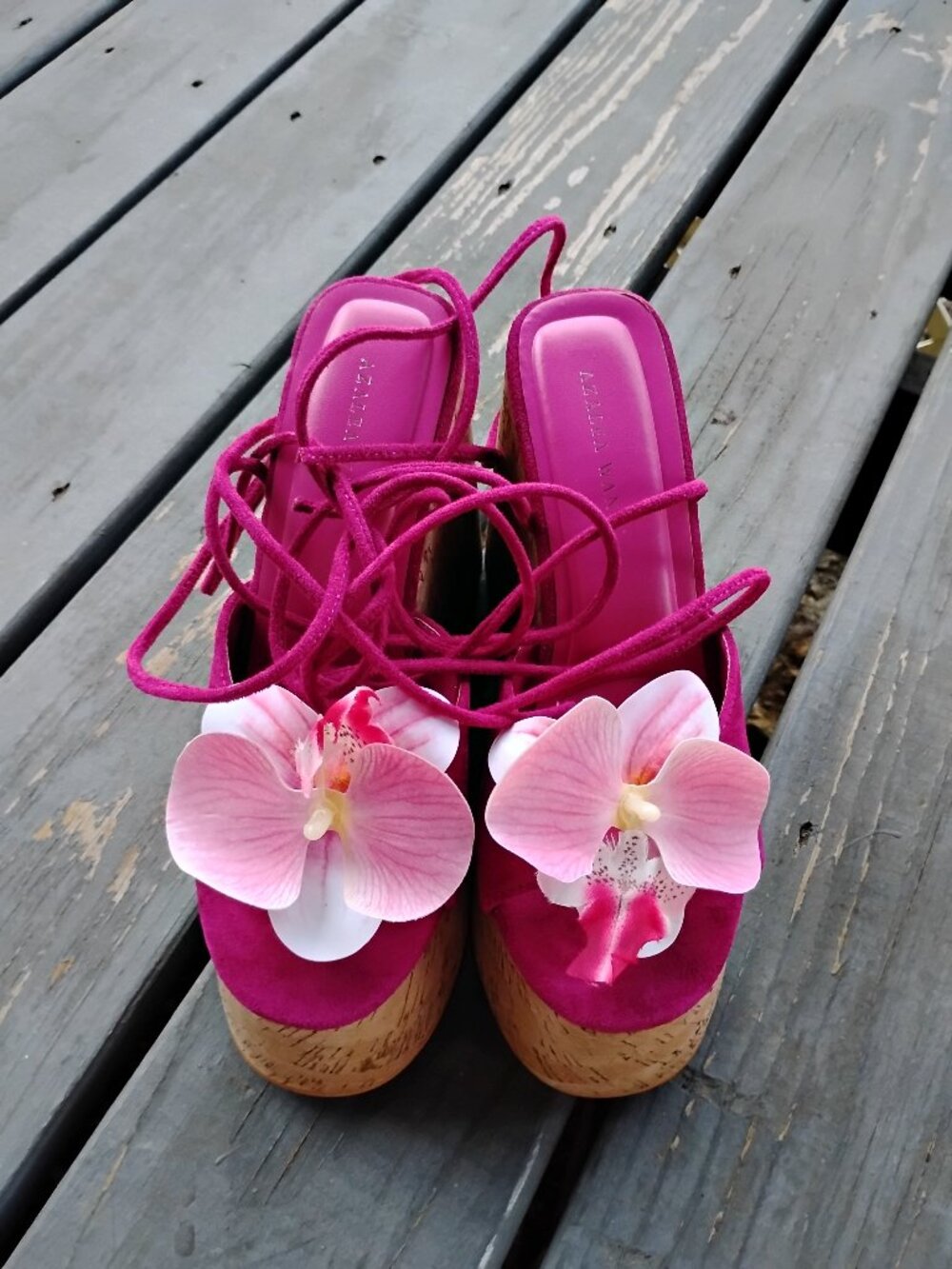 Azalea Wang platform floral heels